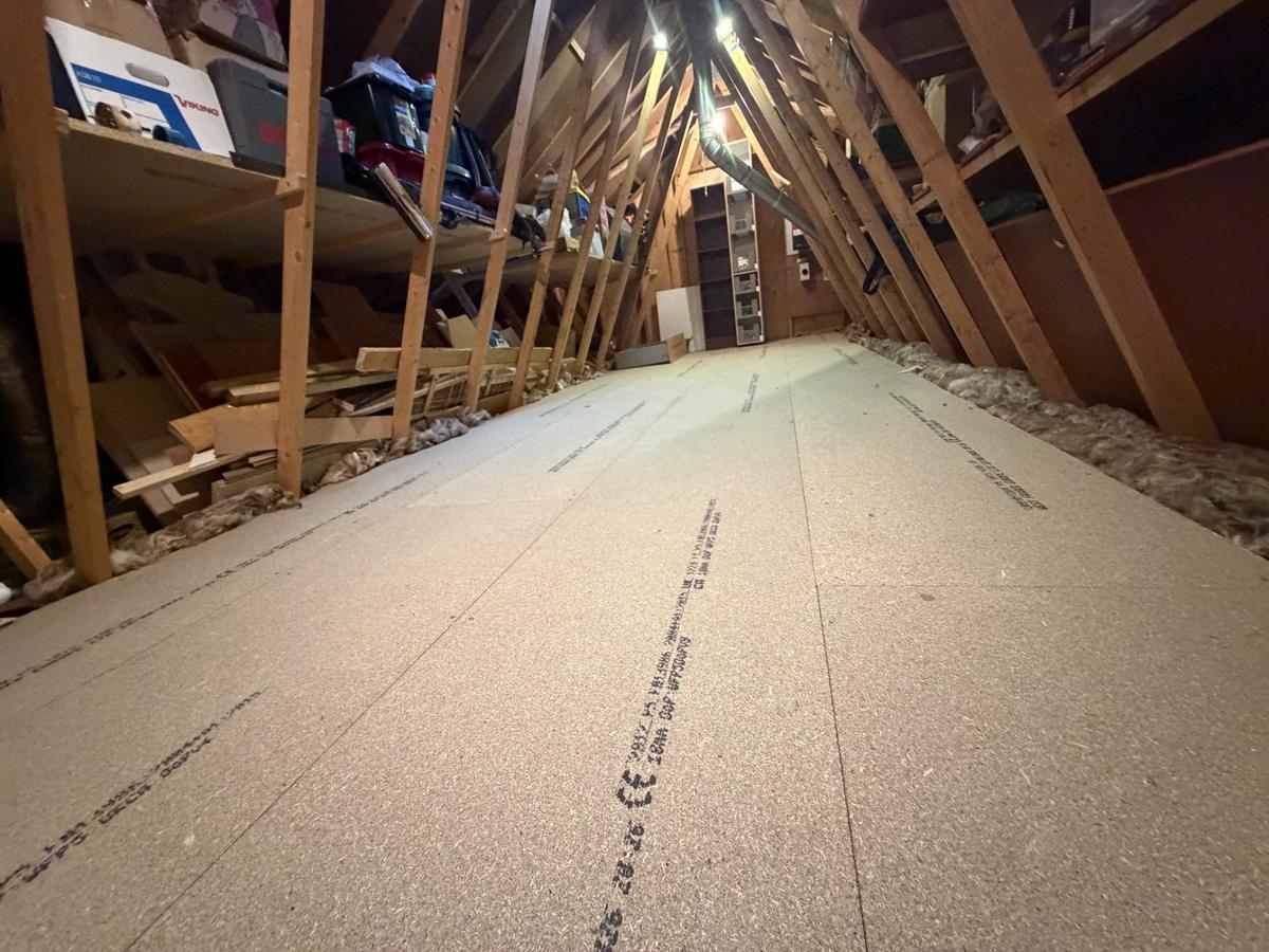 Loft top-up, raised boarding, underfloor, East Linton, East Lothian