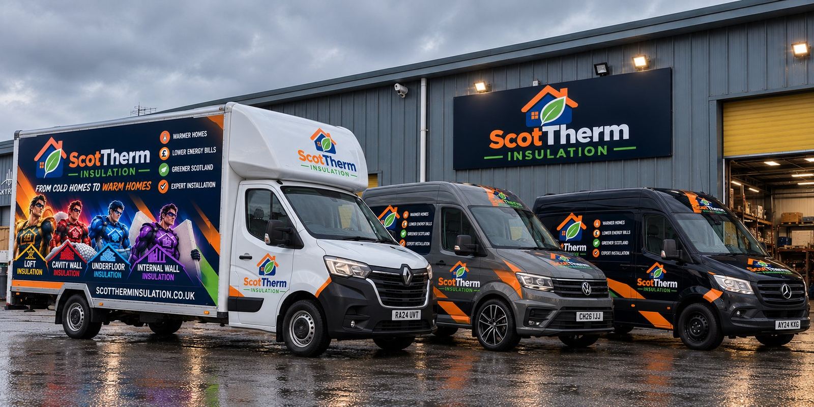 ScotTherm Insulation vans and workshop