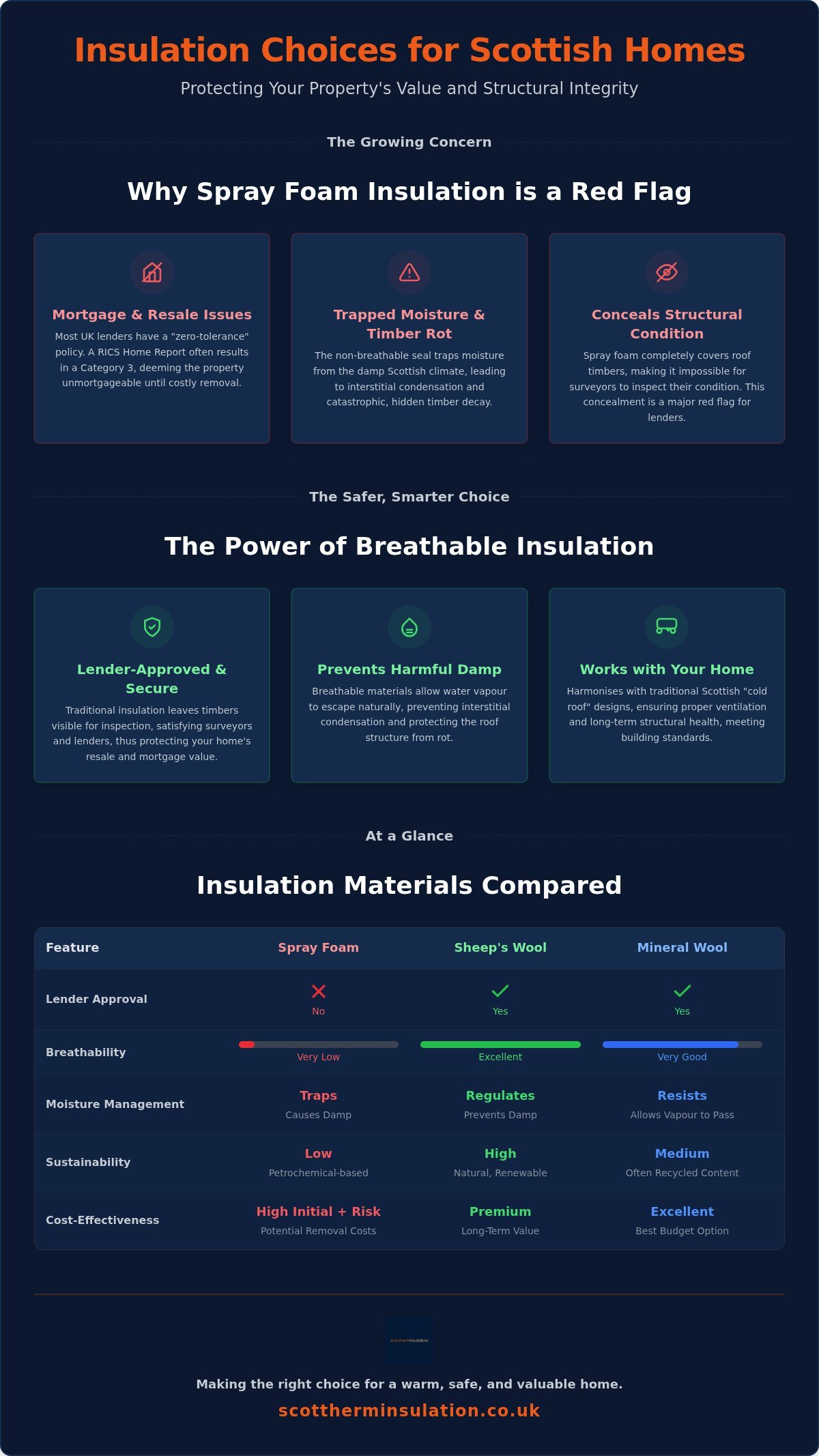 Alternatives to Spray Foam Insulation in Scotland: A Guide to Safe, Lender-Approved Solutions (2026)